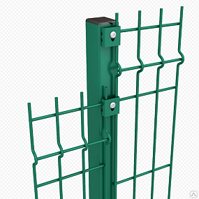 Столб 3D забор 60*40*1,5мм н2500мм RAL 6005 (зелёный мох)