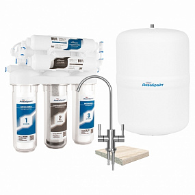 АБФ-ОСМО-6 Система очистки воды ОБРАТНОГО ОСМОСА под кухонную мойку с отдельным краном 